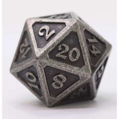 Dire D20 Mythica Dark Silver